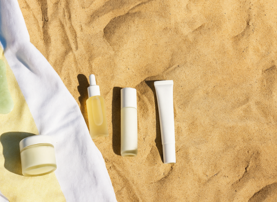 produits de beaute plage